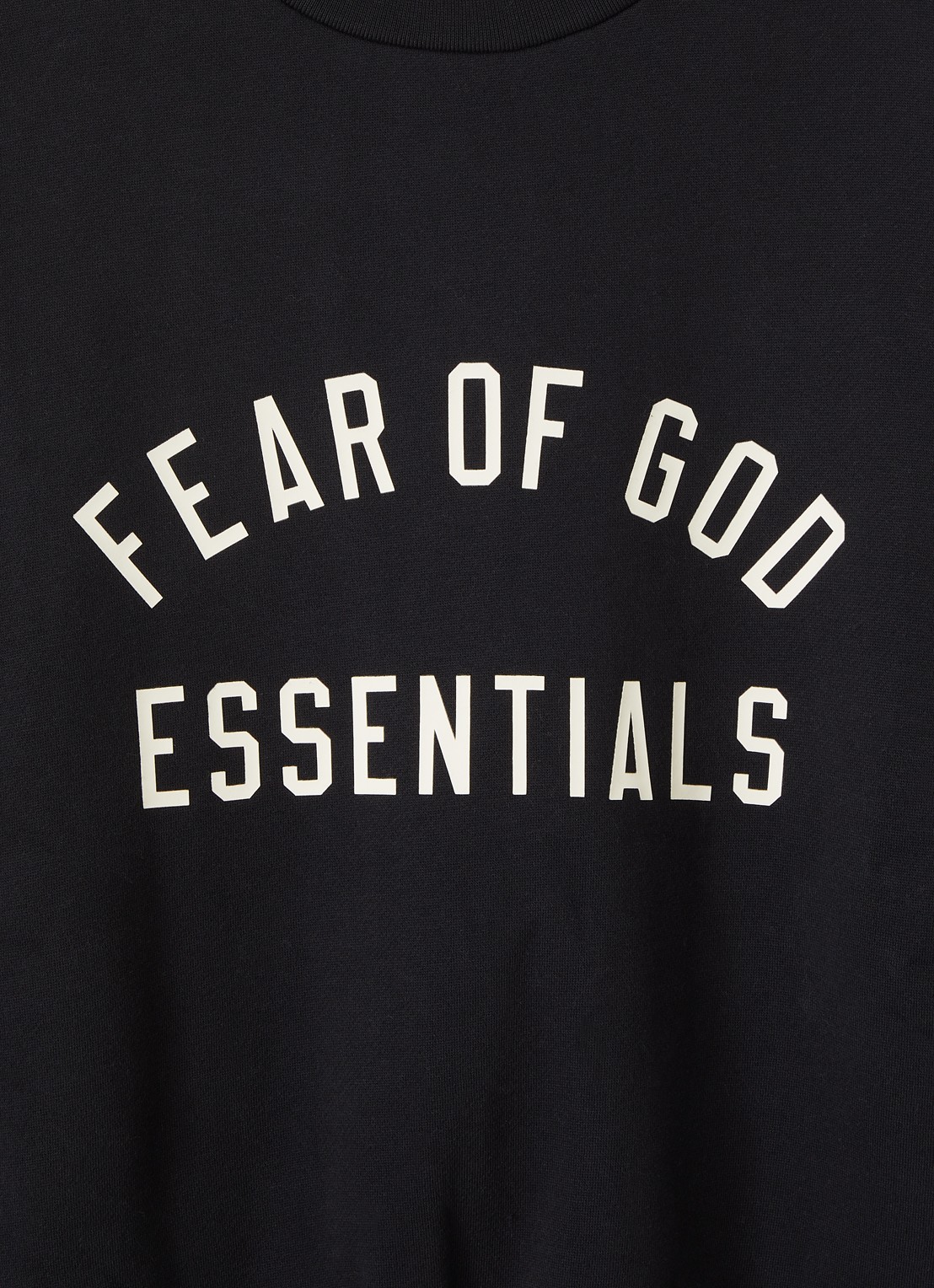 Fear of God Essentials Sweater met logoprint  - detail 3 zwart