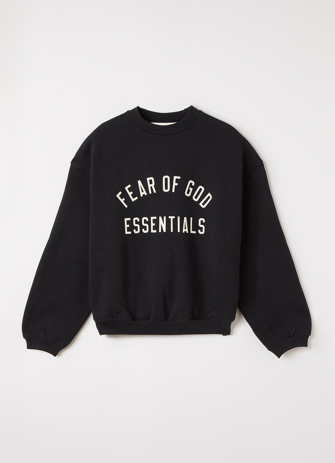 Fear of God Essentials Sweater met logoprint  - voorkant zwart