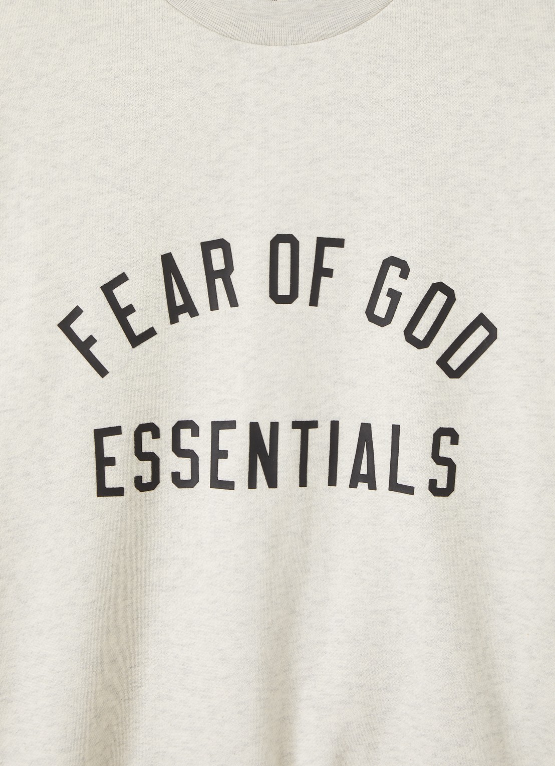 Fear of God Essentials Sweater met logoprint  - detail lichtgrijs