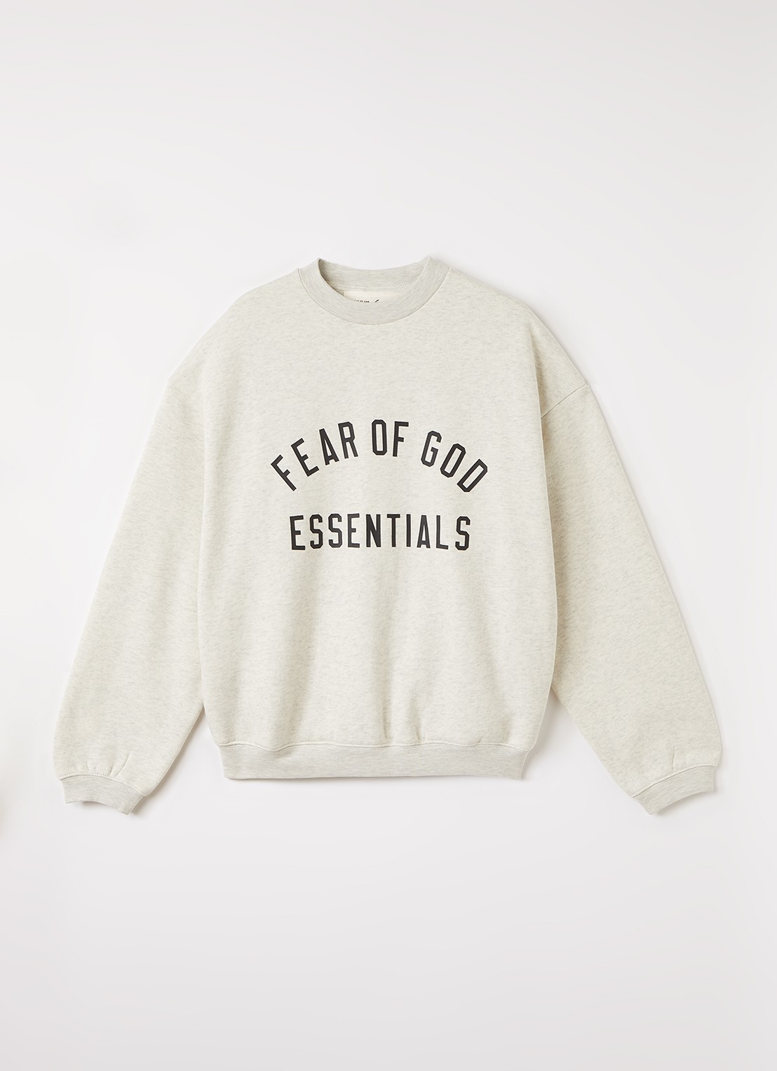 Fear of God Essentials Sweater met logoprint  - voorkant 2 lichtgrijs