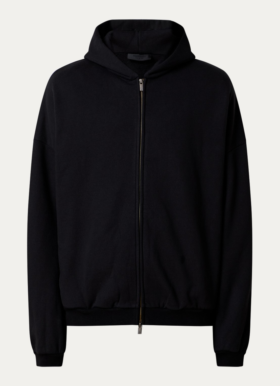 Fear of God Essentials Sweatvest met backprint en capuchon - voorkant 5 zwart
