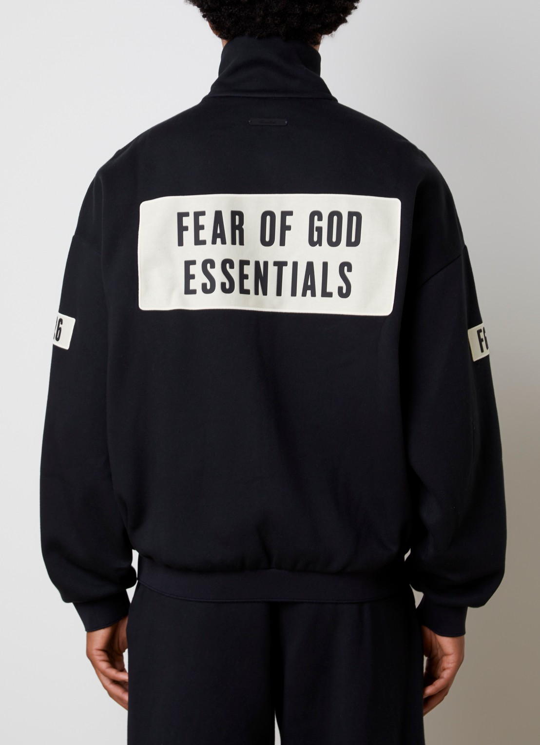 Fear of God Essentials Sweatvest met backprint en steekzakken - detail 4 zwart
