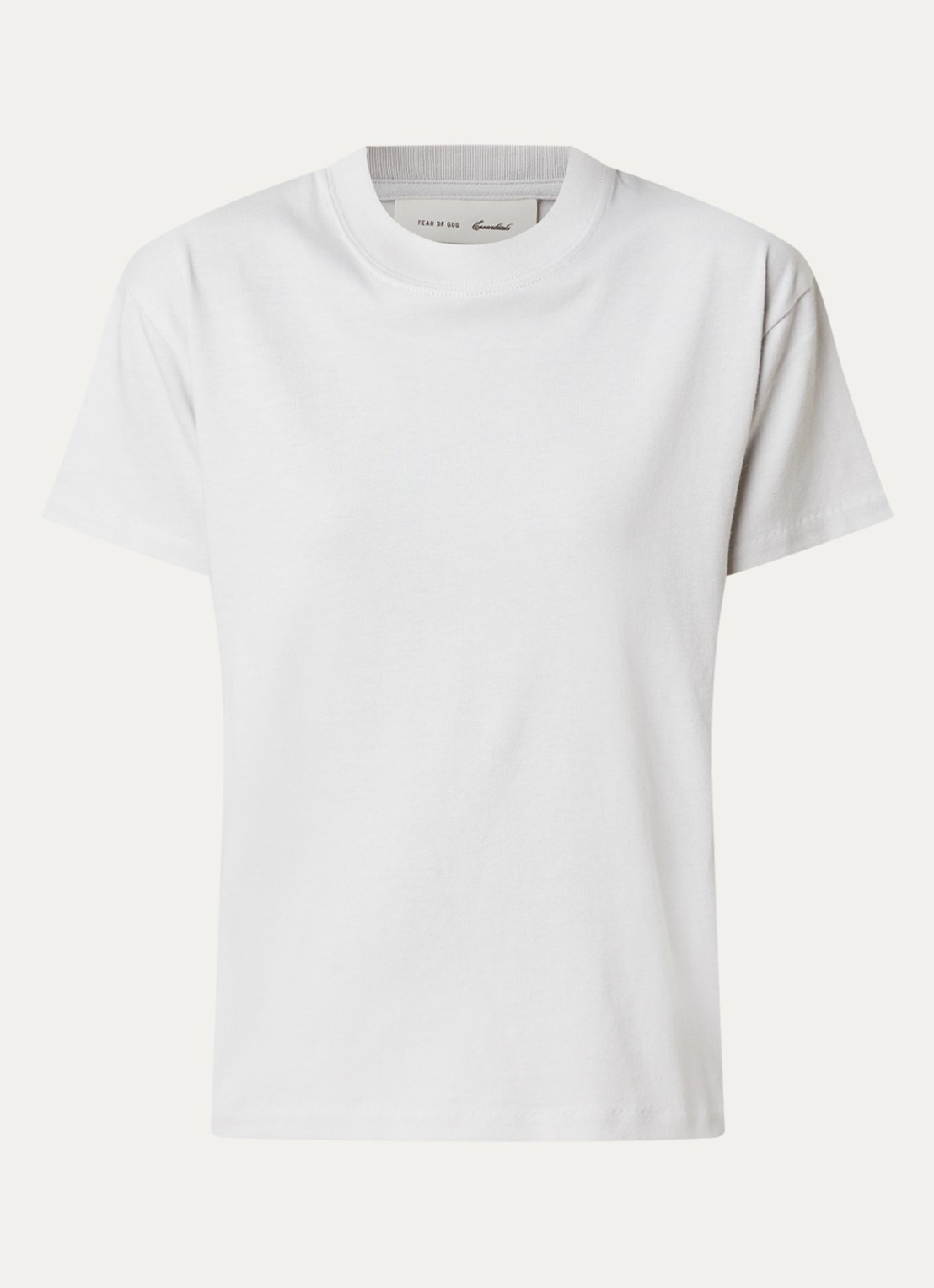 Fear of God Essentials T-shirt met backprint - voorkant 4 lichtgrijs