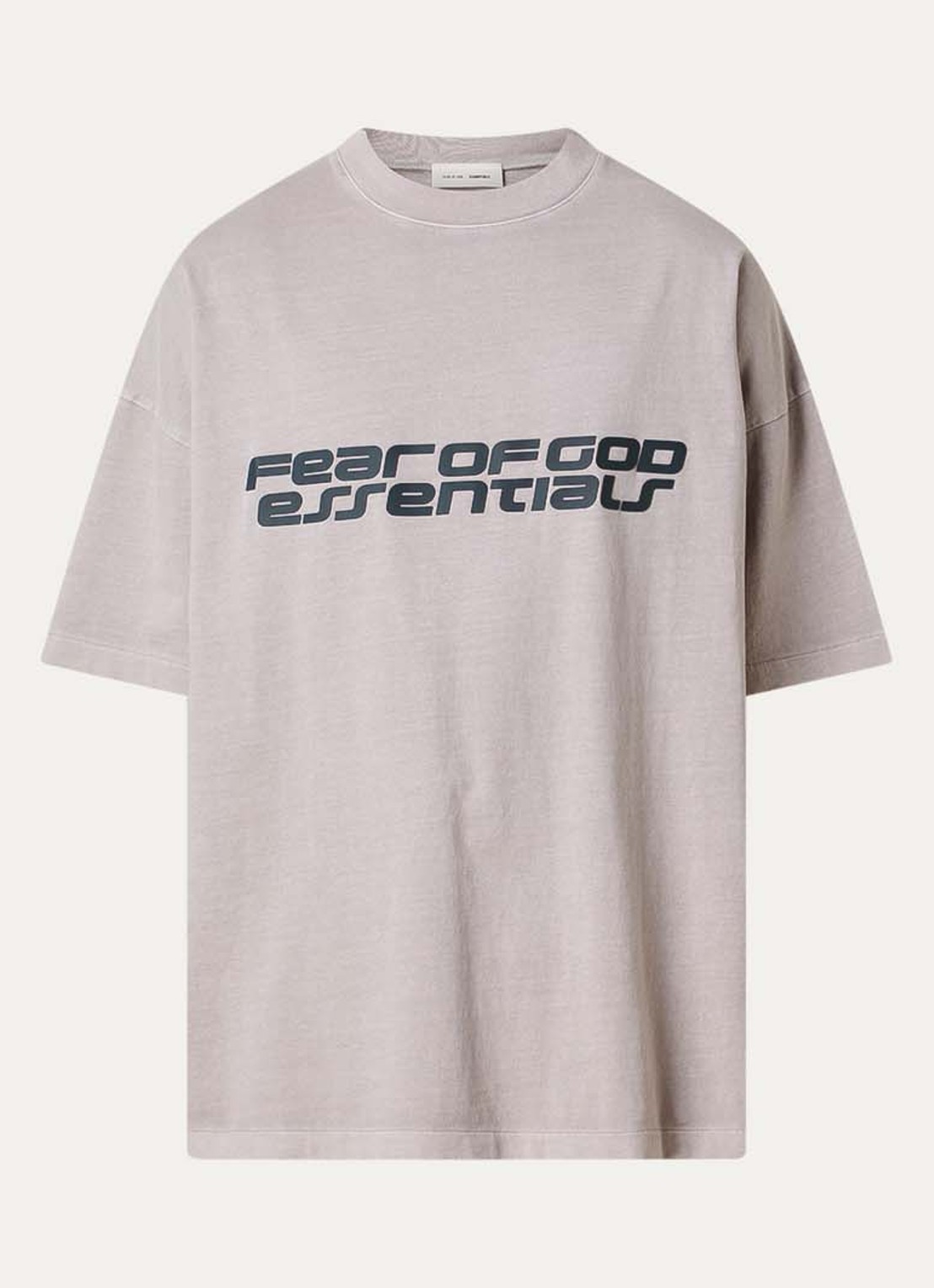 Fear of God Essentials T-shirt met front- en backprint - voorkant 4 middengrijs