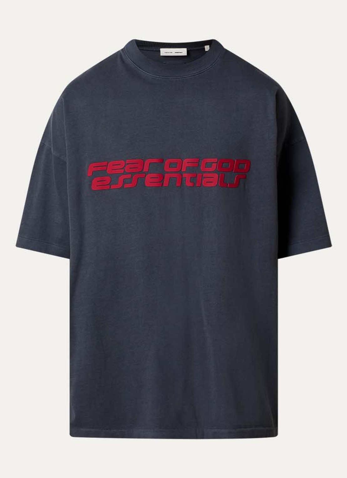 Fear of God Essentials T-shirt met front- en backprint - voorkant grijs