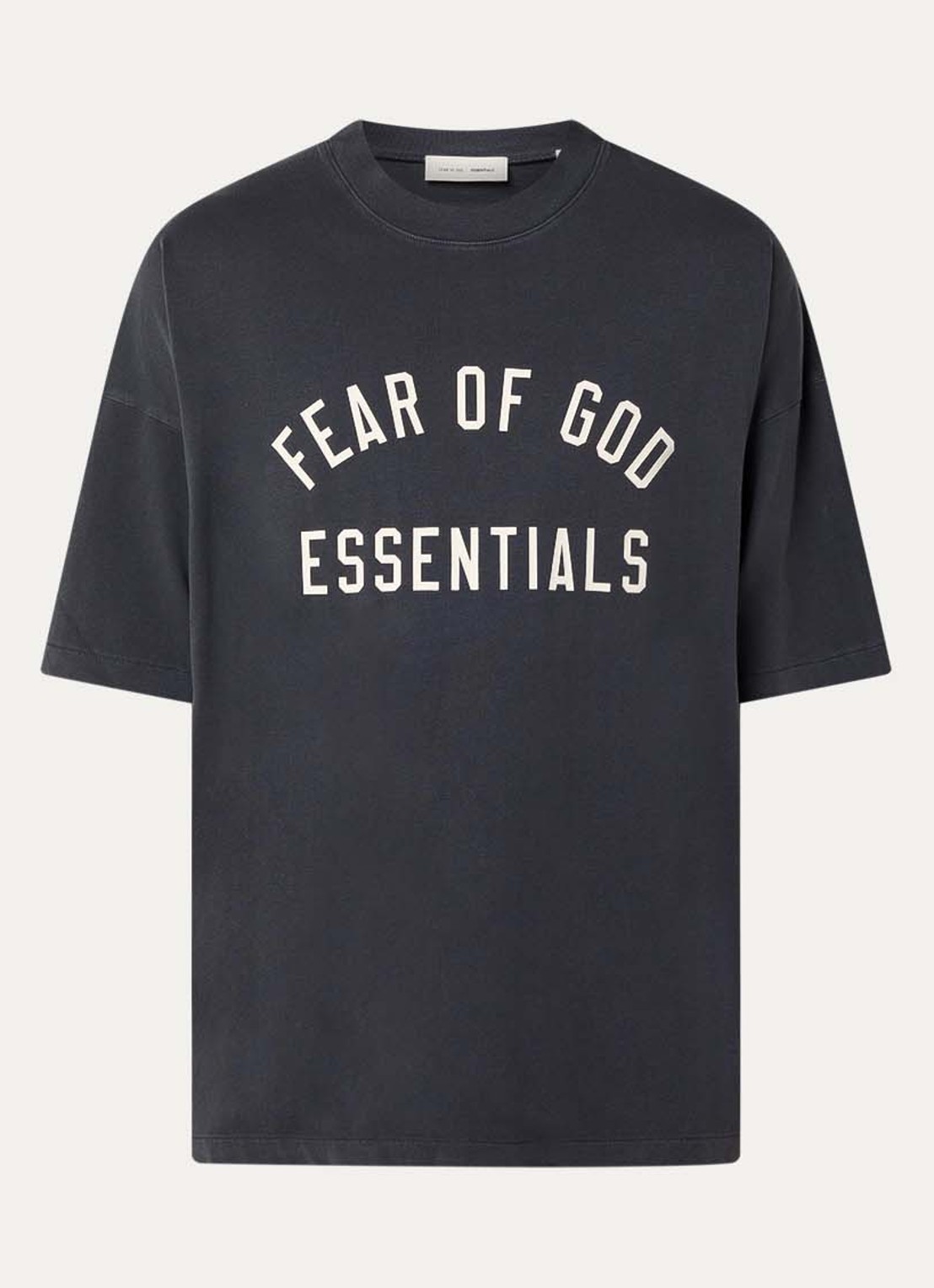 Fear of God Essentials T-shirt met logo- en backprint - voorkant 3 antraciet