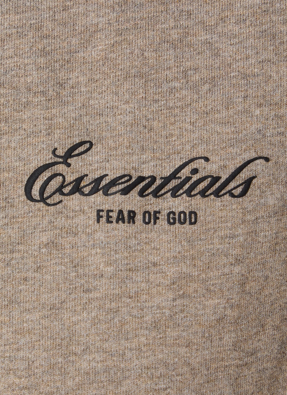 Fear of God Essentials T-shirt met logo en ronde hals - detail 3 zand