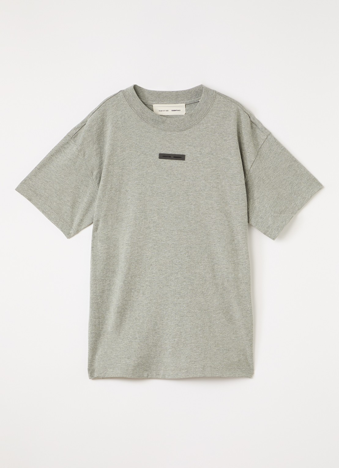 Fear of God Essentials T-shirt met logo - voorkant grijs