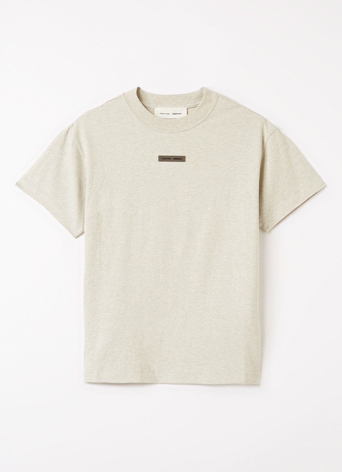 Fear of God Essentials T-shirt met logo - voorkant lindegroen