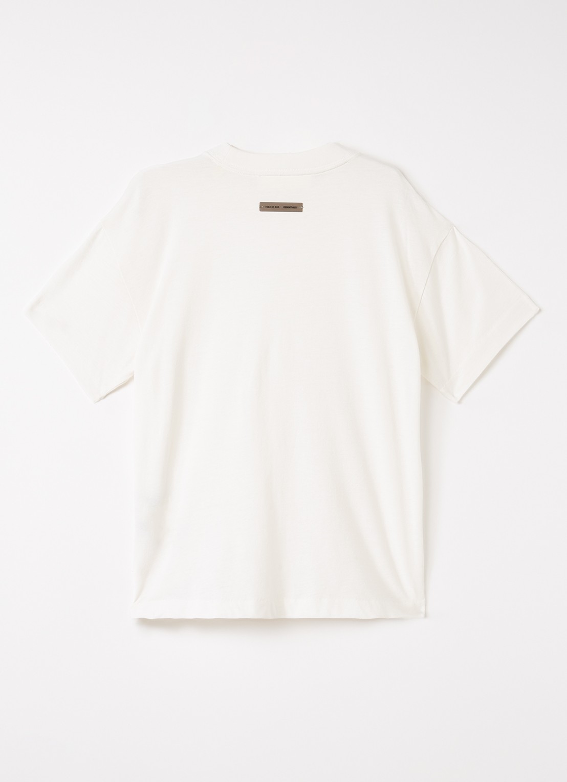 Fear of God Essentials T-shirt met logo - voorkant 2 ivoor