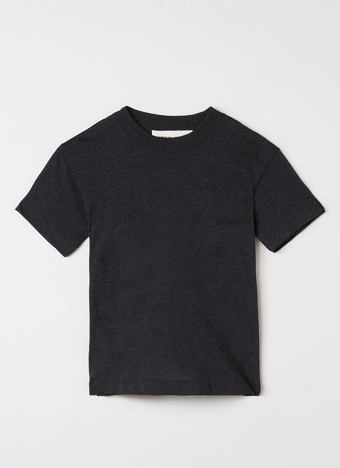 Fear of God Essentials T-shirt met logo - voorkant antraciet