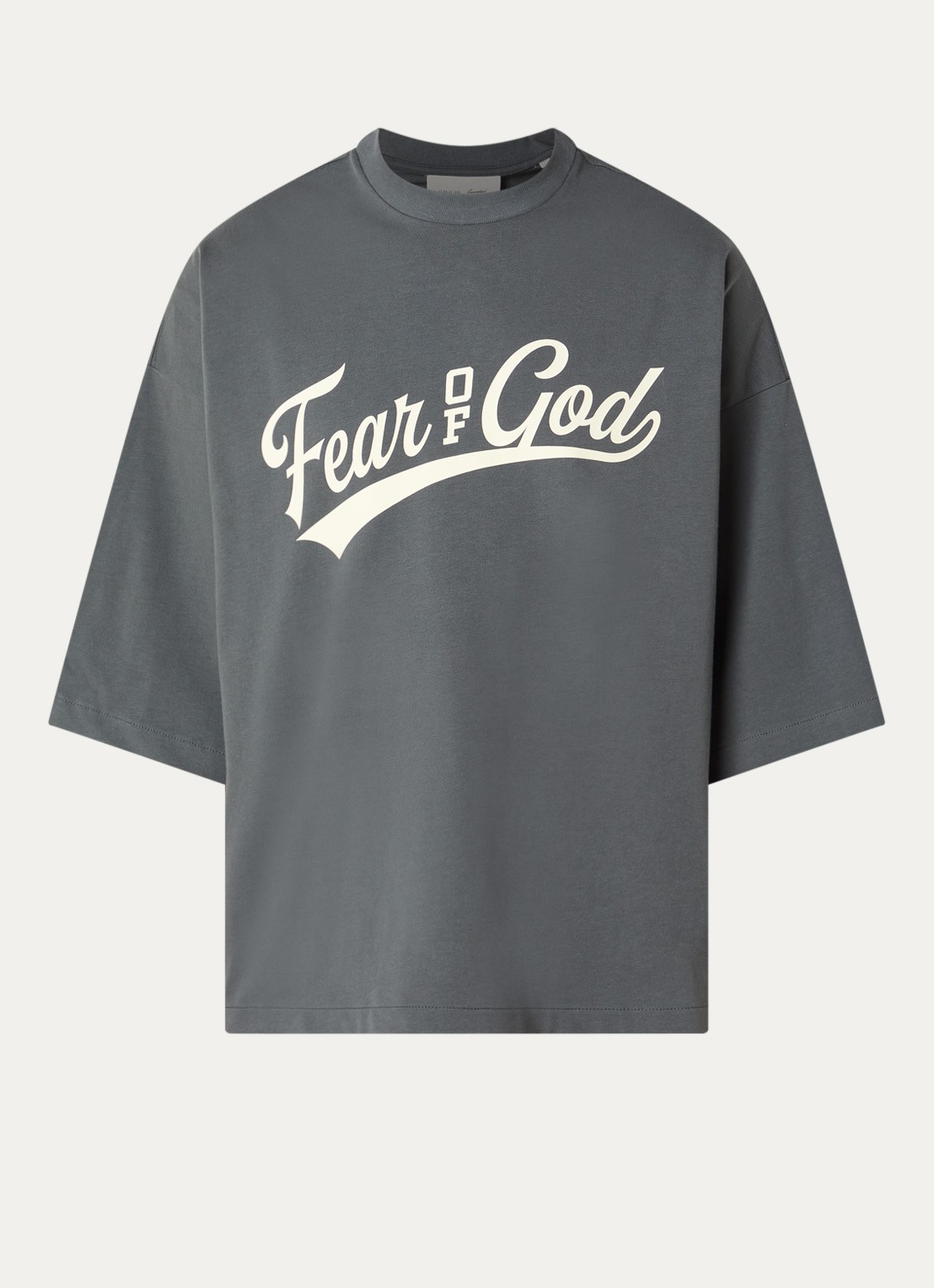 Fear of God Essentials T-shirt met logoprint - voorkant donkergrijs