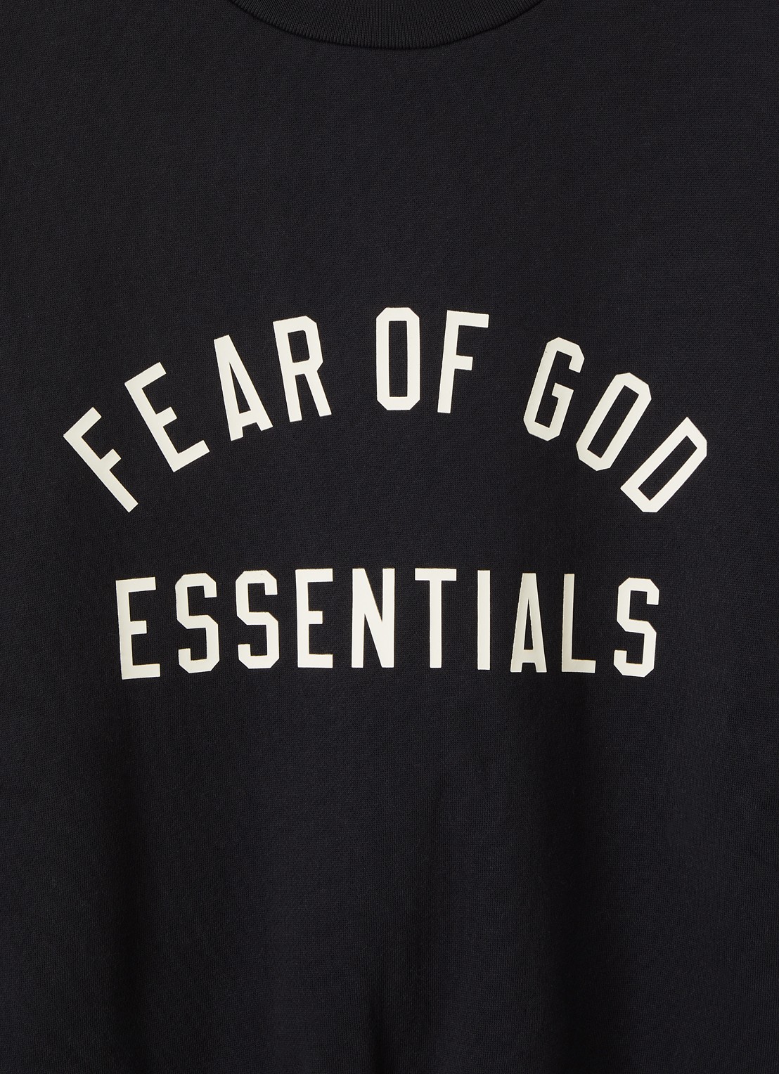 Fear of God Essentials T-shirt met logoprint - detail zwart