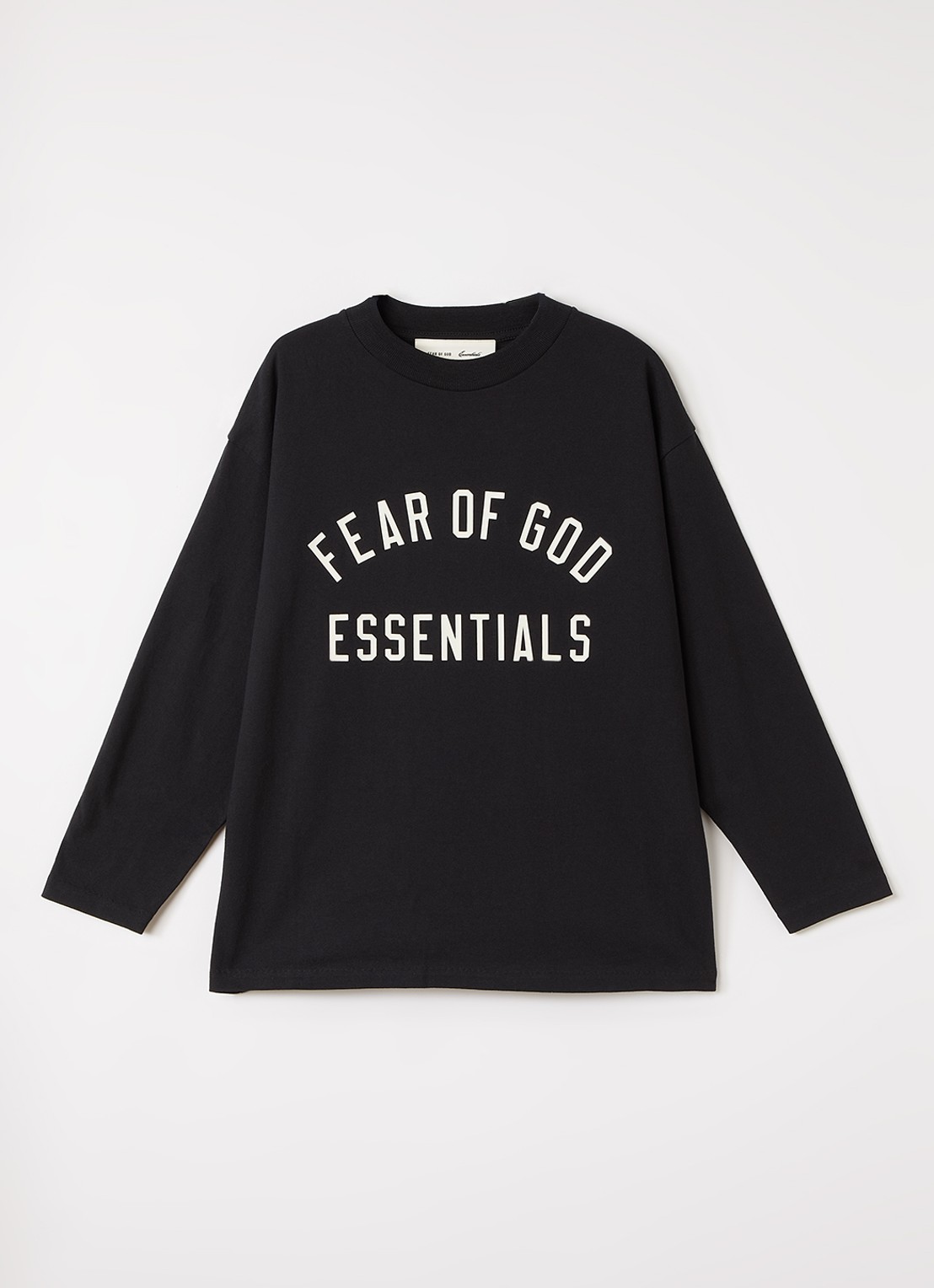Fear of God Essentials T-shirt met logoprint - voorkant 2 zwart
