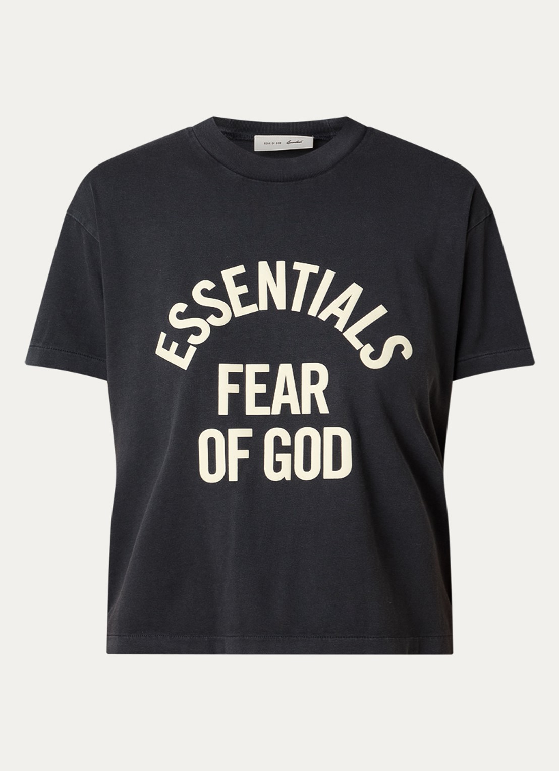 Fear of God Essentials T-shirt met logoprint - voorkant 4 antraciet