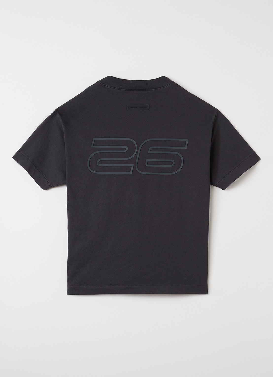 Fear of God Essentials T-shirt met met logo- en backprint - voorkant 2 antraciet