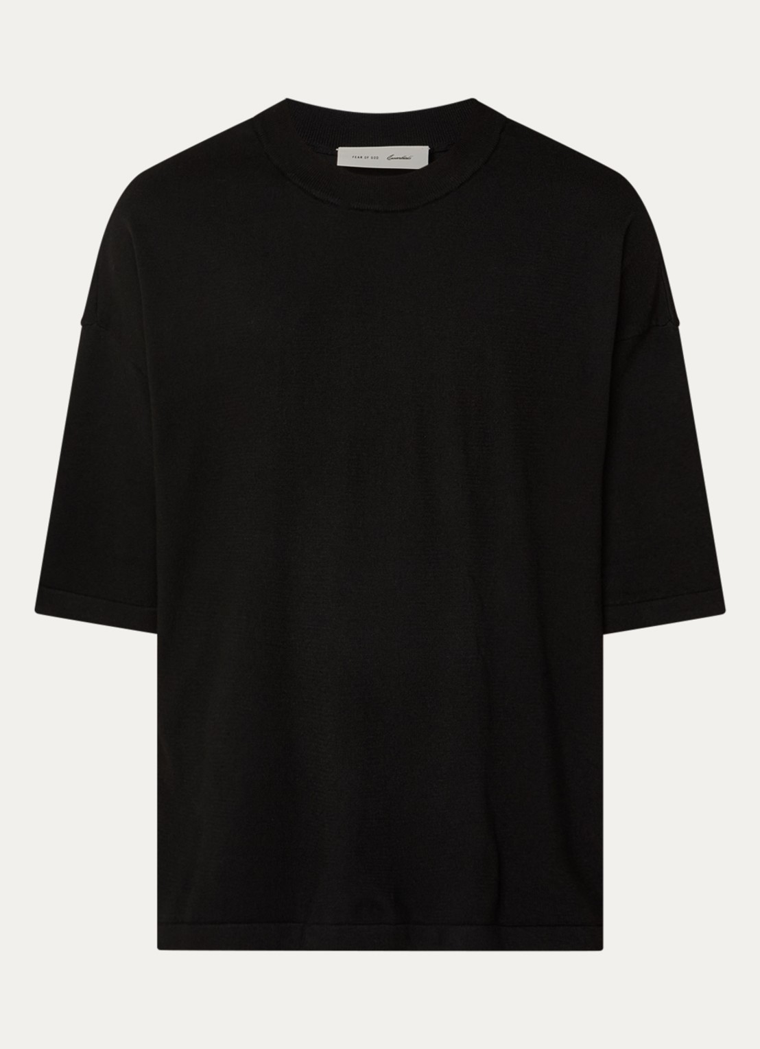 Fear of God Essentials T-shirt met ronde hals - voorkant zwart