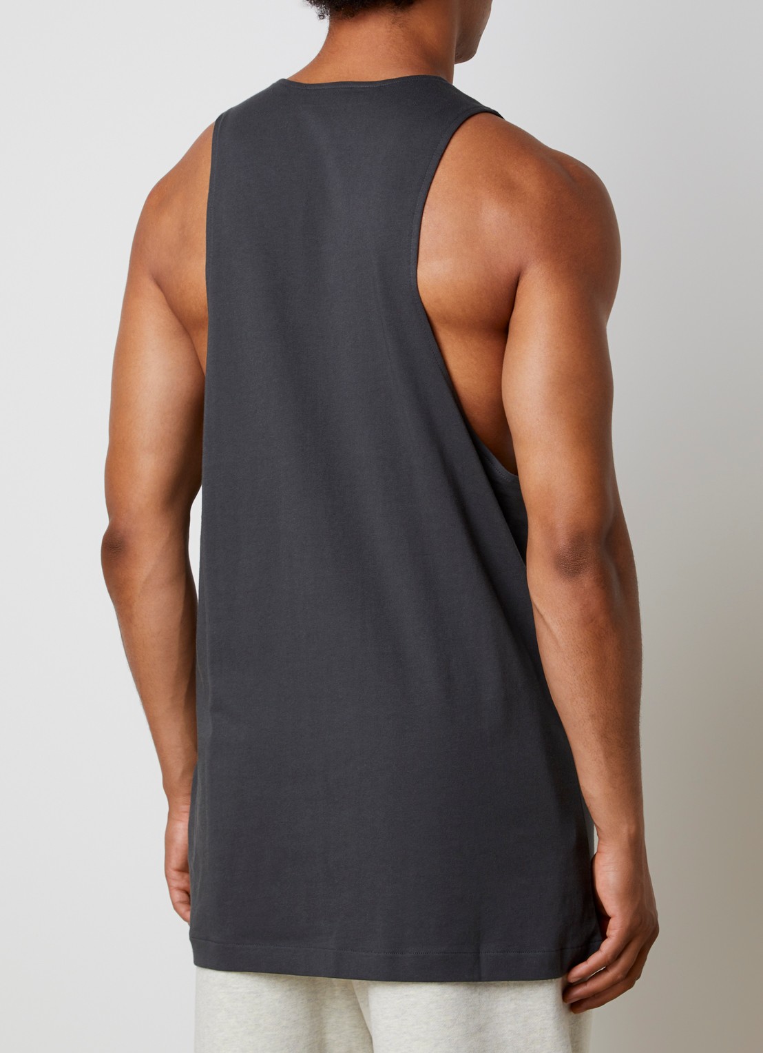 Fear of God Essentials Tanktop met logo - achterkant antraciet