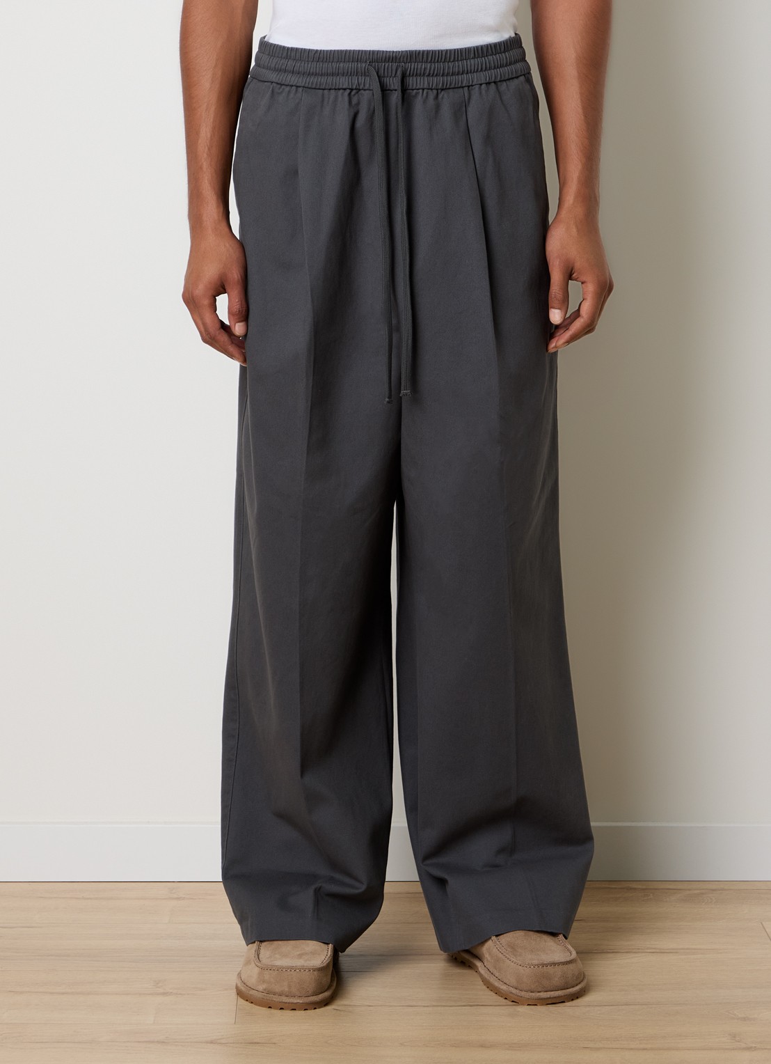 Fear of God Essentials Wide fit broek met steekzakken - detail 3 donkergrijs