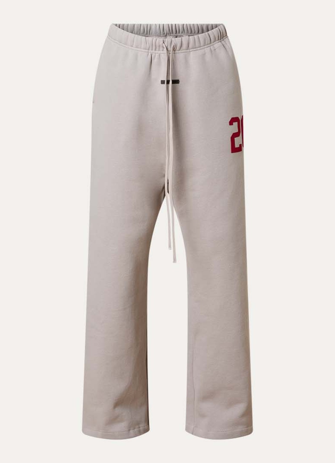 Fear of God Essentials Wide fit joggingbroek met flockprint - voorkant 4 grijs