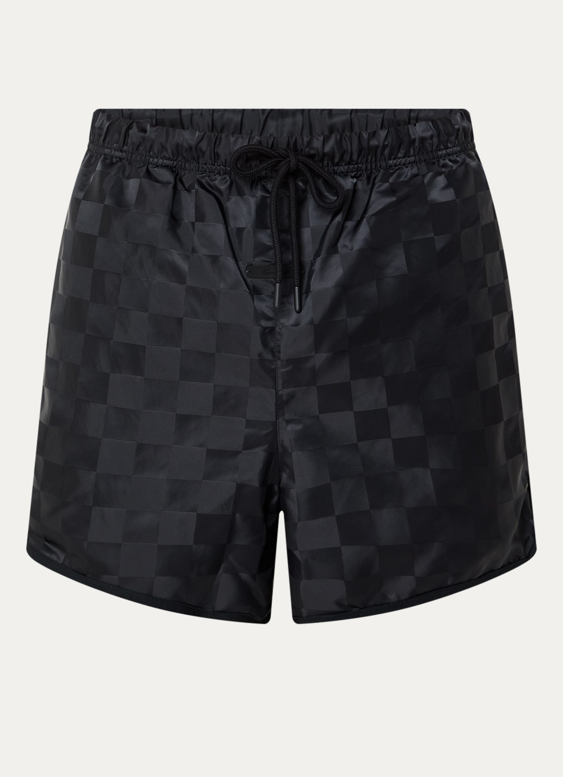Fear of God Essentials Wide fit korte broek met ruitdessin - voorkant zwart