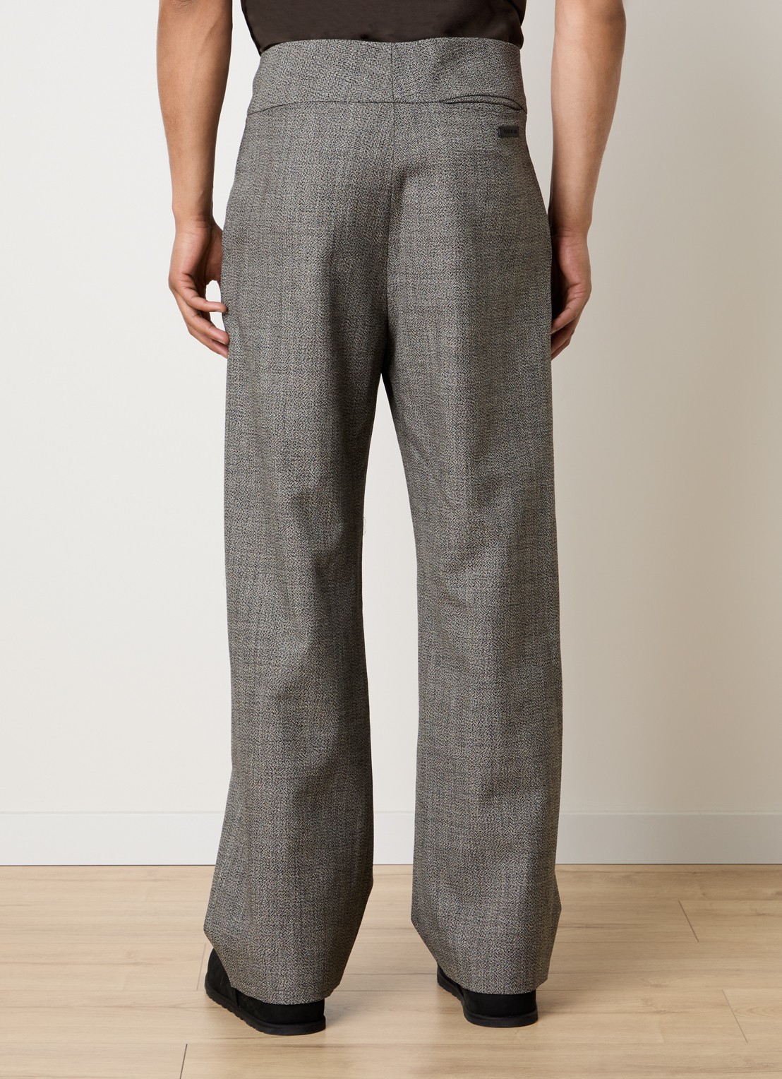 Fear of God Loose fit pantalon van scheerwol met steekzakken - achterkant zwart
