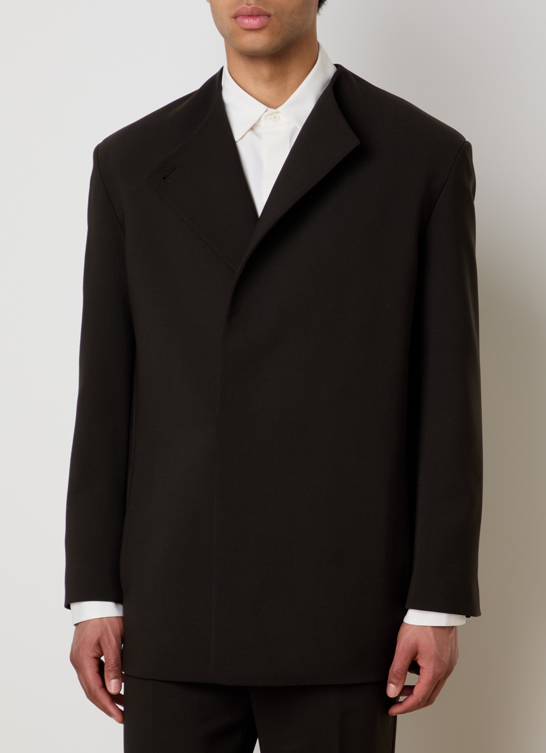 Fear of God Regular fit colbert in wolblend met steekzakken - detail 3 donkerbruin