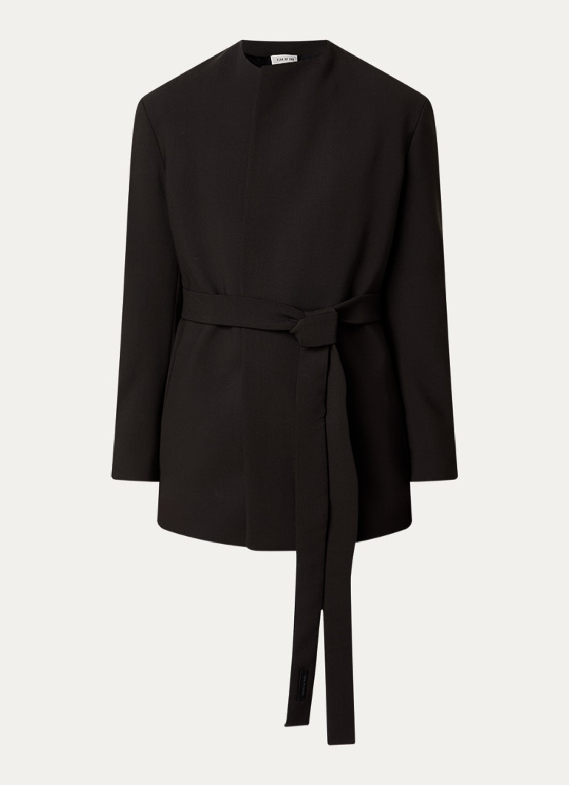 Fear of God Regular fit colbert in wolblend met steekzakken - voorkant donkerbruin