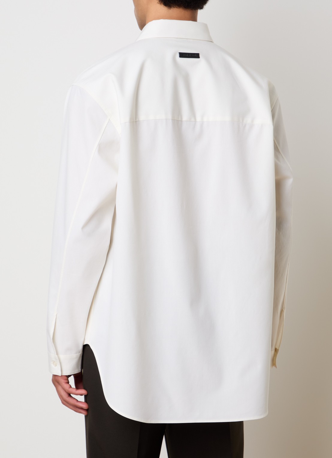Fear of God Regular fit overhemd in wolblend met stretch - achterkant 3 creme