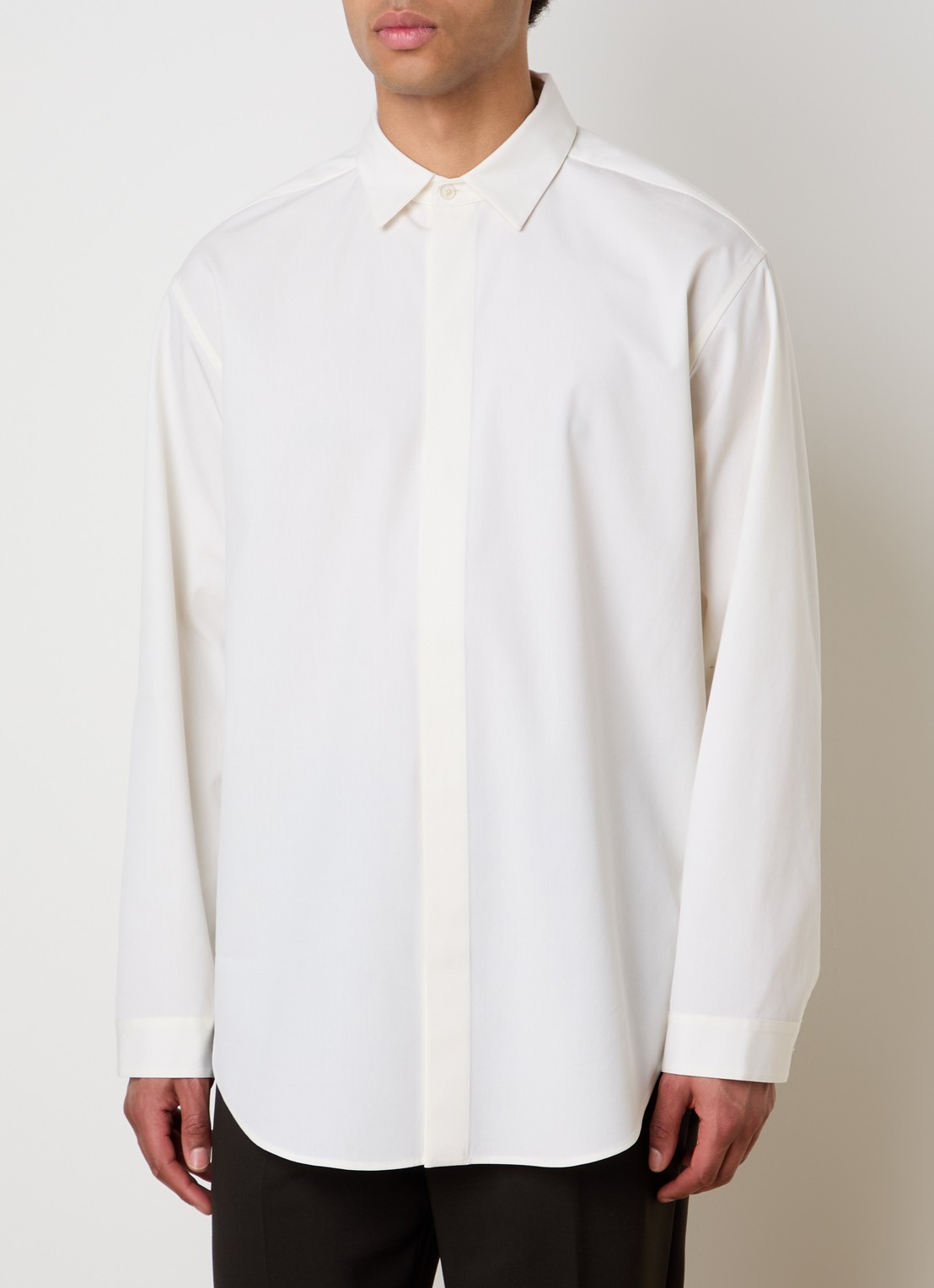 Fear of God Regular fit overhemd in wolblend met stretch - detail 4 creme