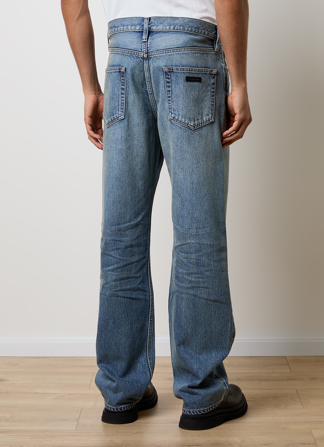 Fear of God Straight fit jeans met medium wassing - achterkant 6 indigo