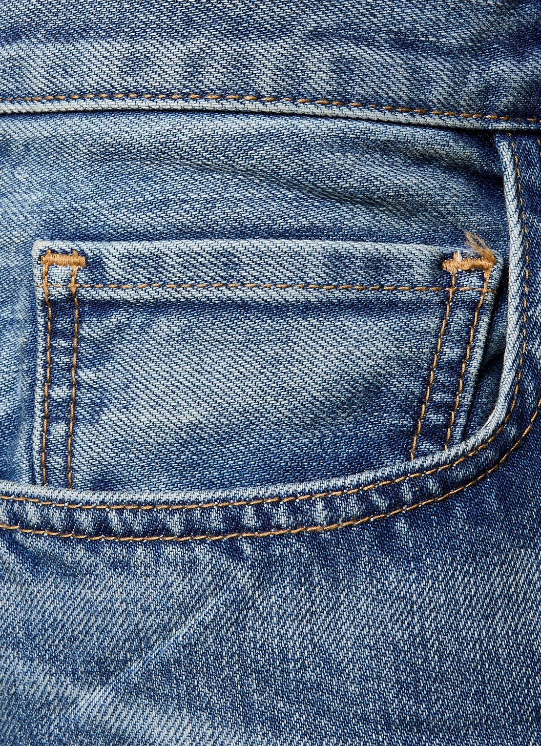 Fear of God Straight fit jeans met medium wassing - detail 5 indigo