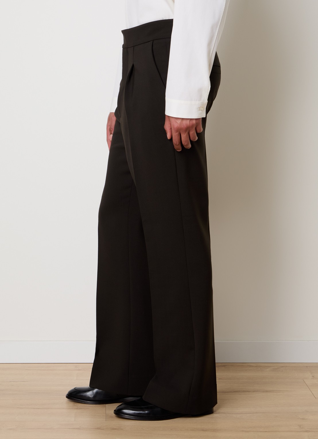Fear of God Straight fit pantalon in wolblend met steekzakken - detail 5 donkerbruin