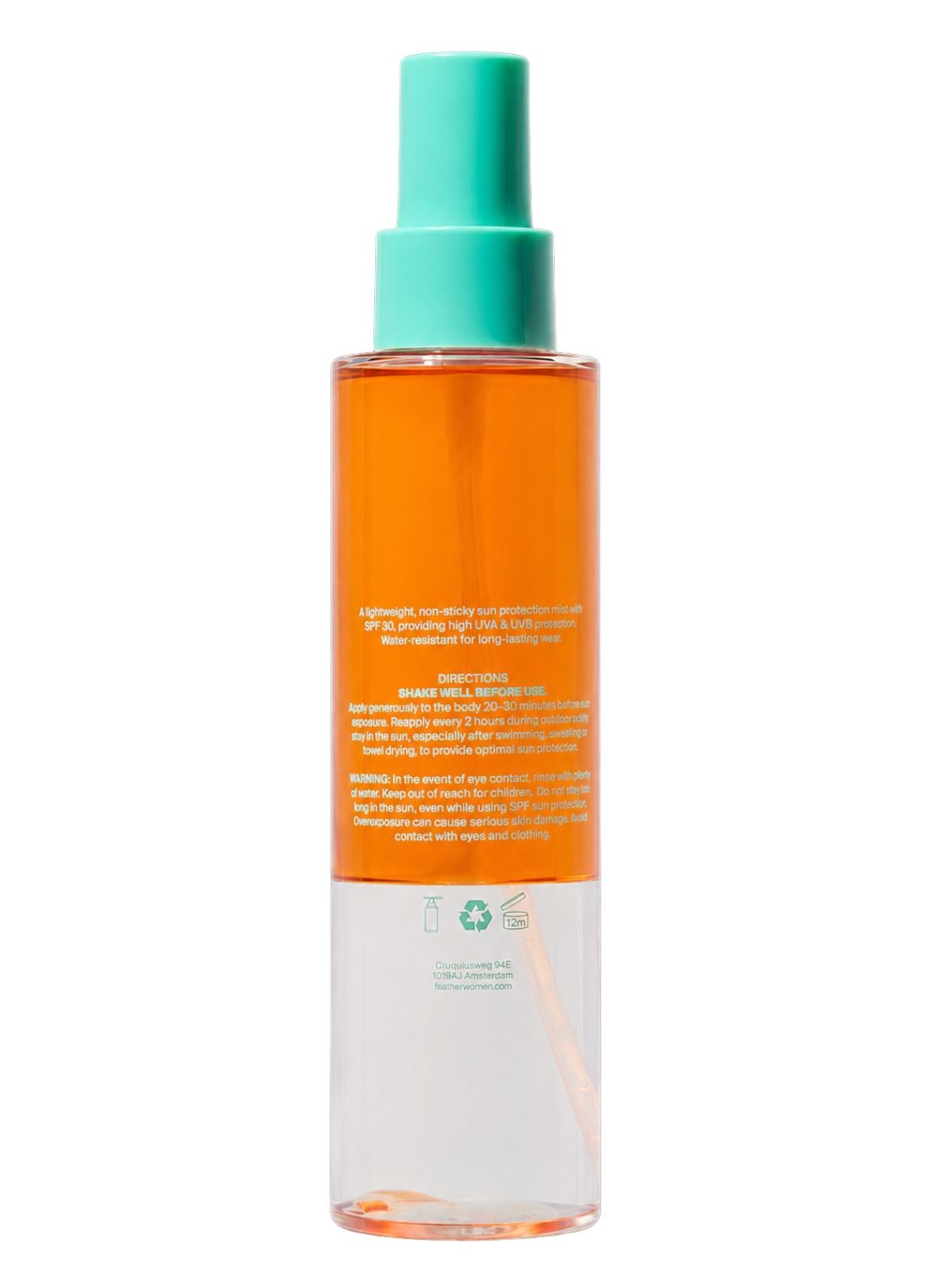 Feather Women Hydrating Body Mist - zonnebrand - voorkant 4 undefined