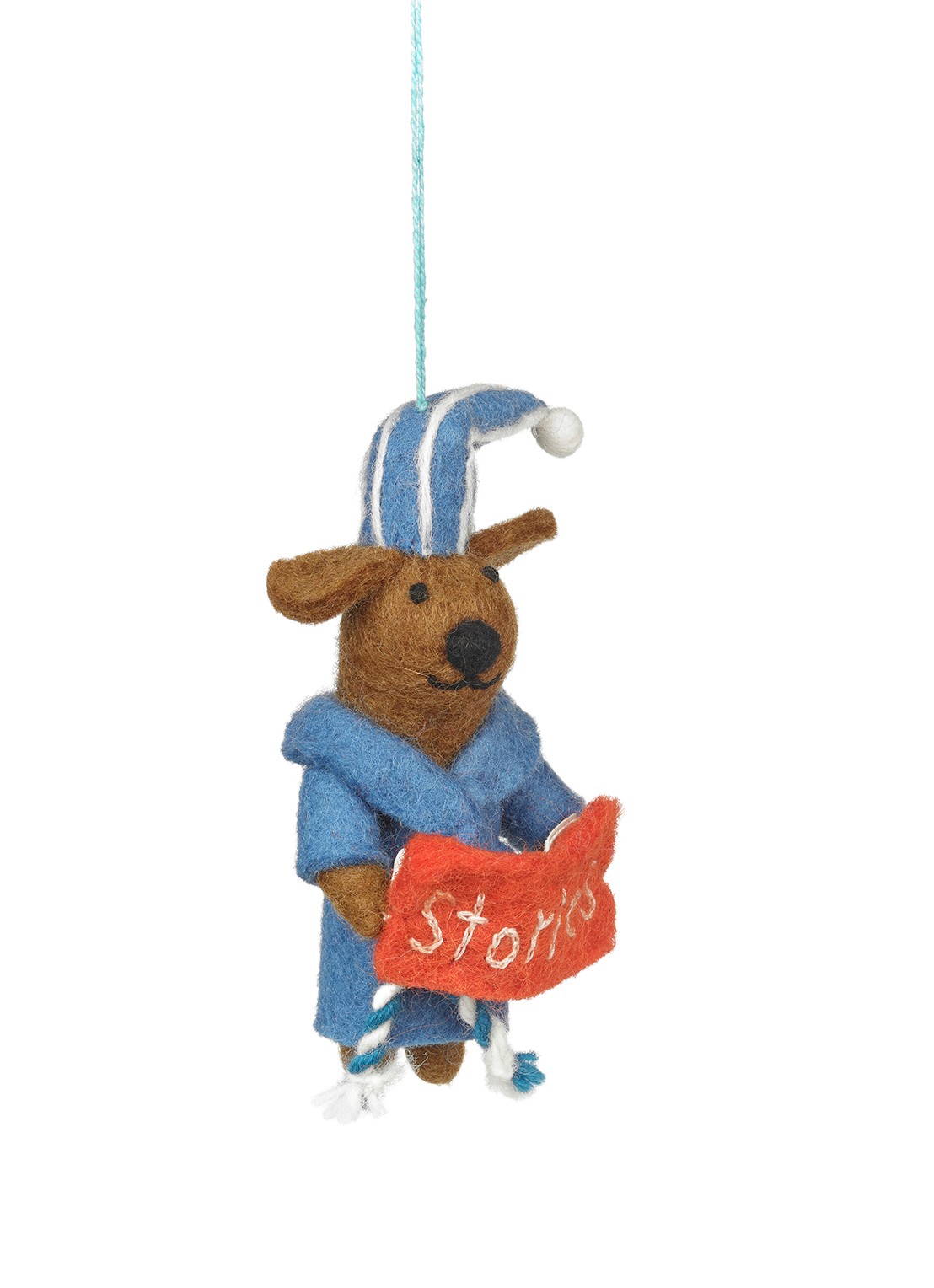 Felt So Good Benny the Bedtime Stories Pooch kersthanger 13 cm - detail 4 blauw