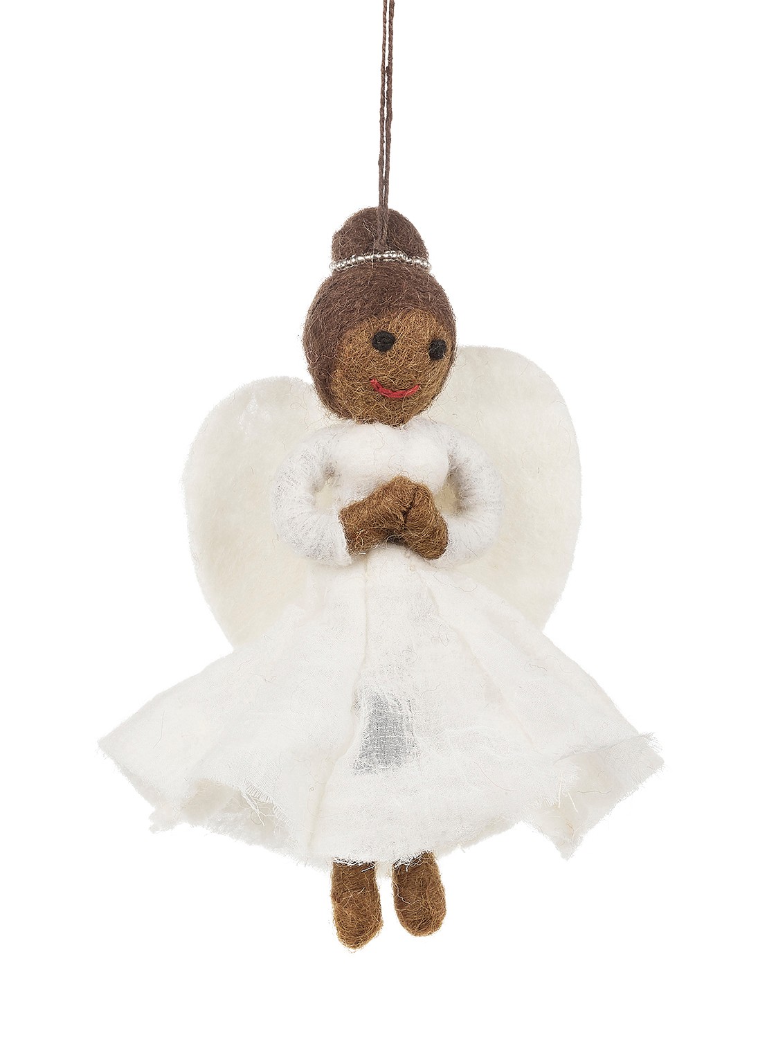 Felt So Good Christmas Angel Black kersthanger 15 cm - voorkant 2 wit