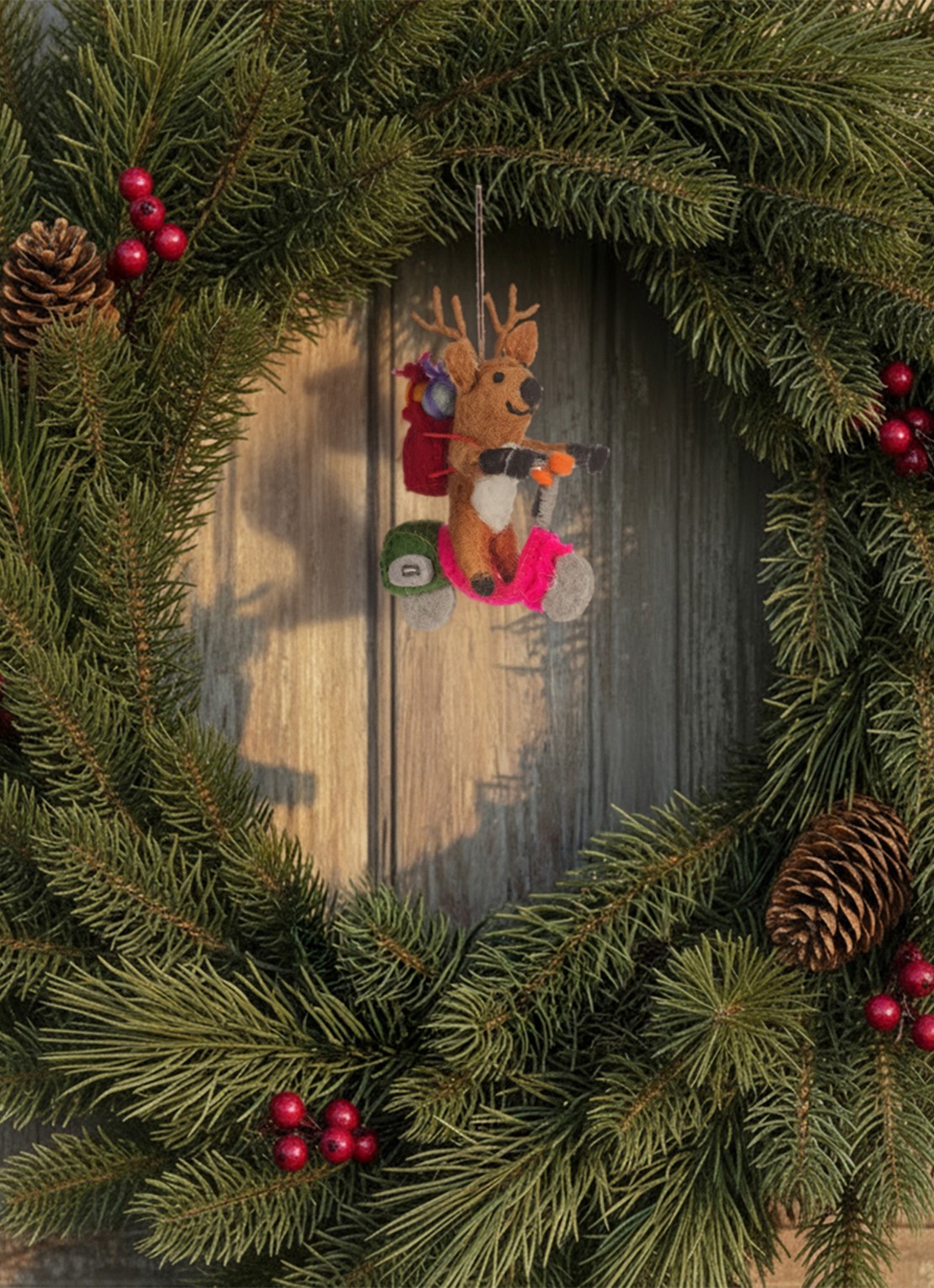 Felt So Good Comet the Reindeer kersthanger 11,5 cm - detail 4 bruin