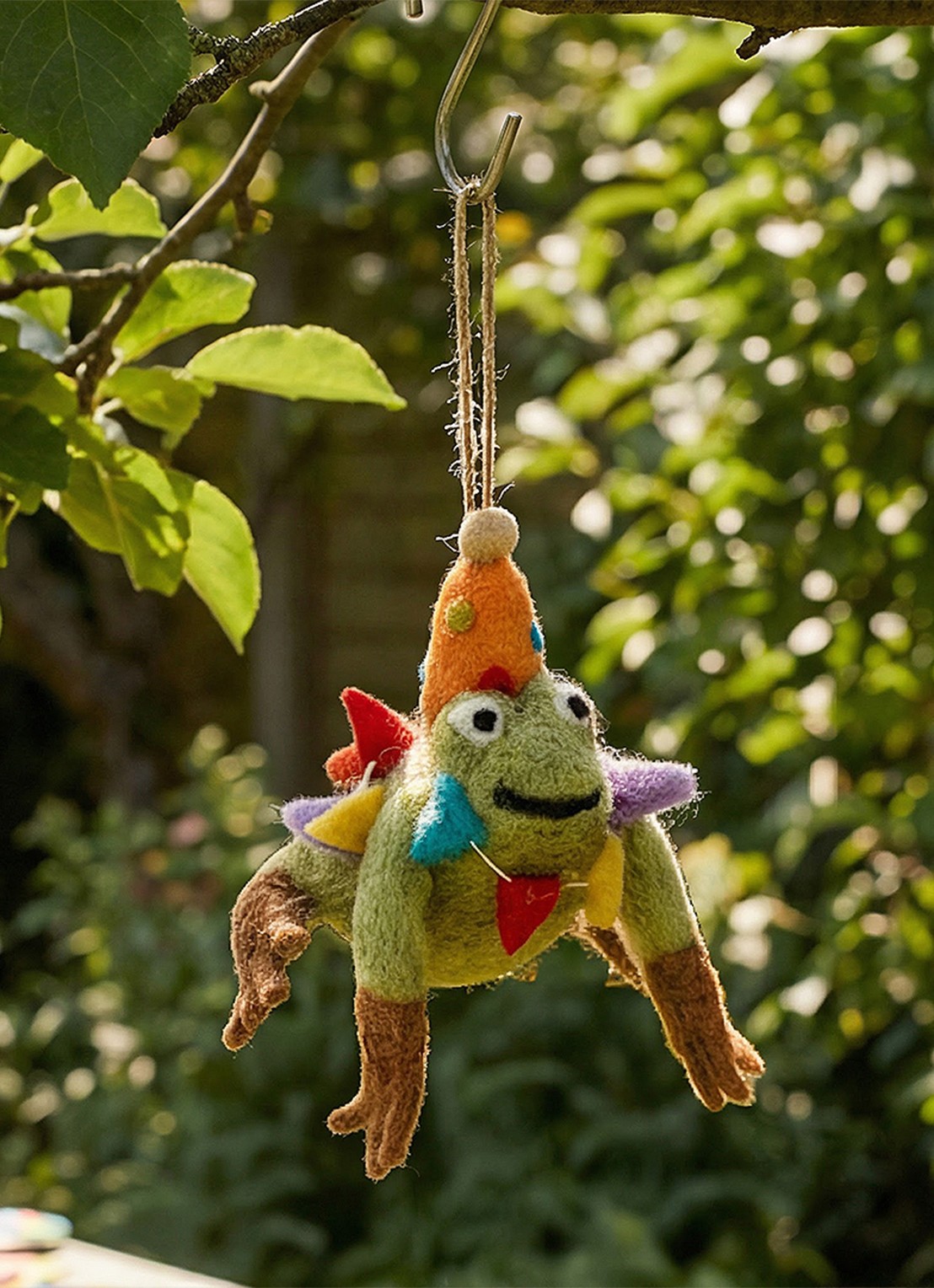 Felt So Good Crazy Frog kersthanger 5 cm - voorkant 3 groen