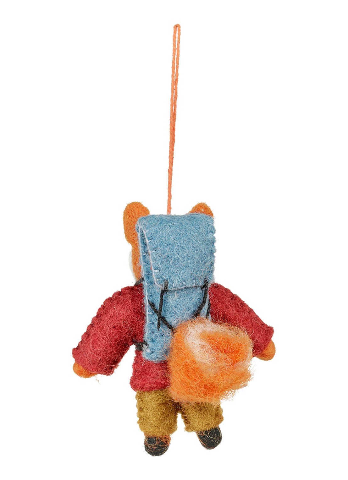 Felt So Good Hiking Fox kersthanger 10 cm - detail 3 rood