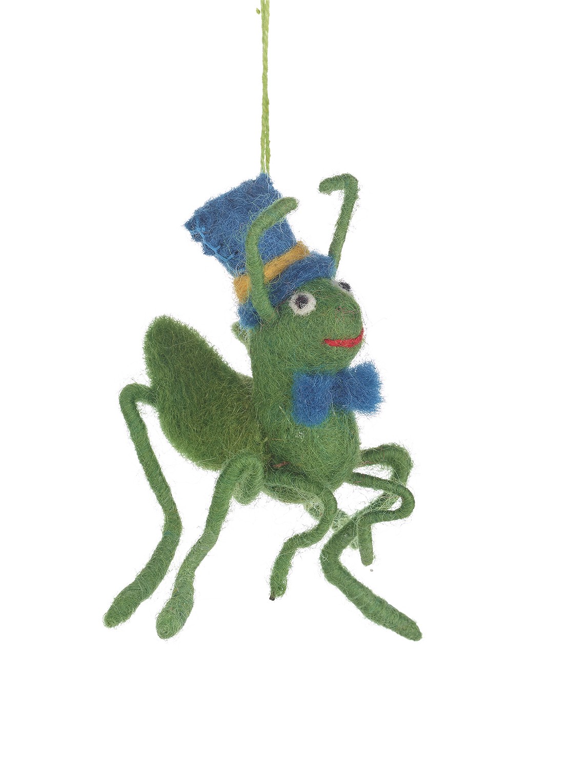 Felt So Good Jimothy Cricket kersthanger 6 cm - voorkant 3 groen