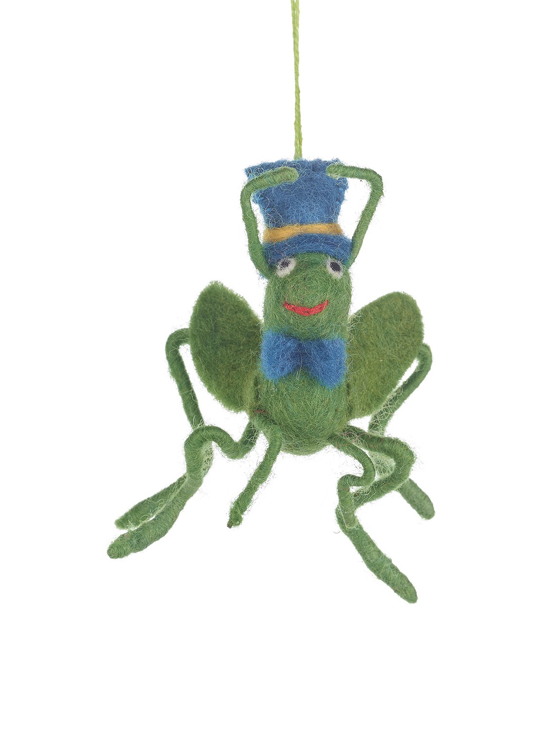 Felt So Good Jimothy Cricket kersthanger 6 cm - voorkant 4 groen