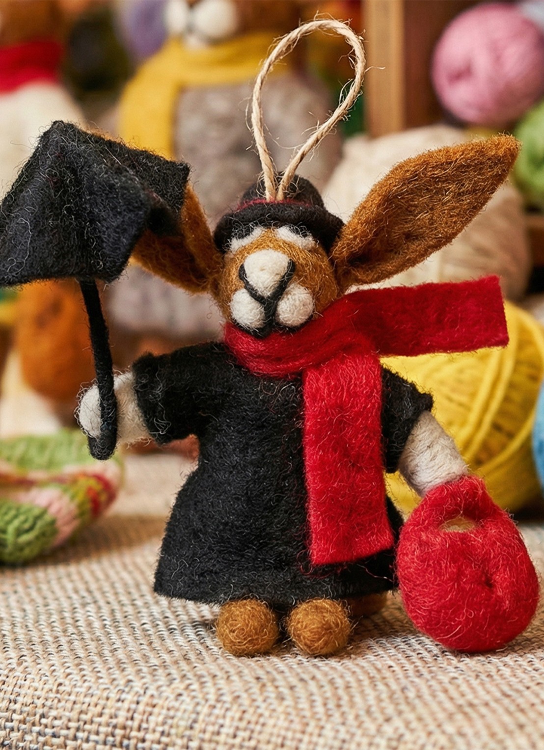 Felt So Good Mary Hoppins kersthanger 13,5 cm - voorkant 3 zwart