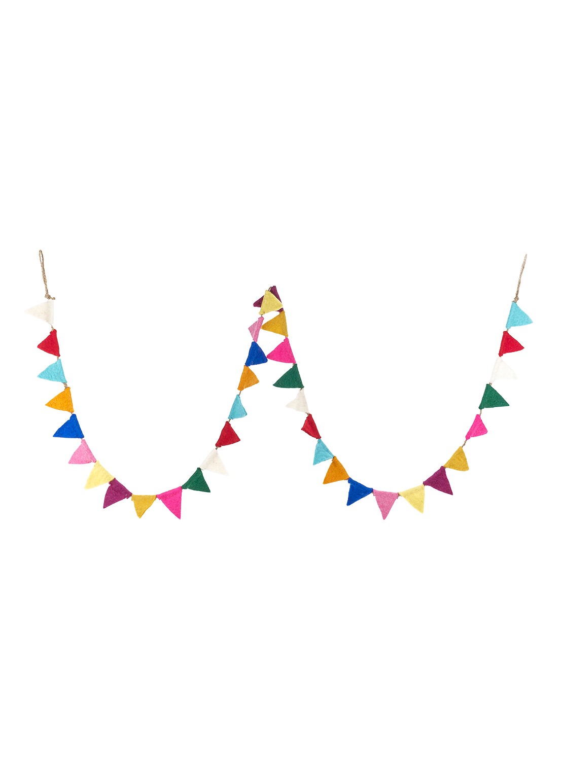 Felt So Good Mini Fesitval Bunting kerstslinger 200 cm - achterkant rood