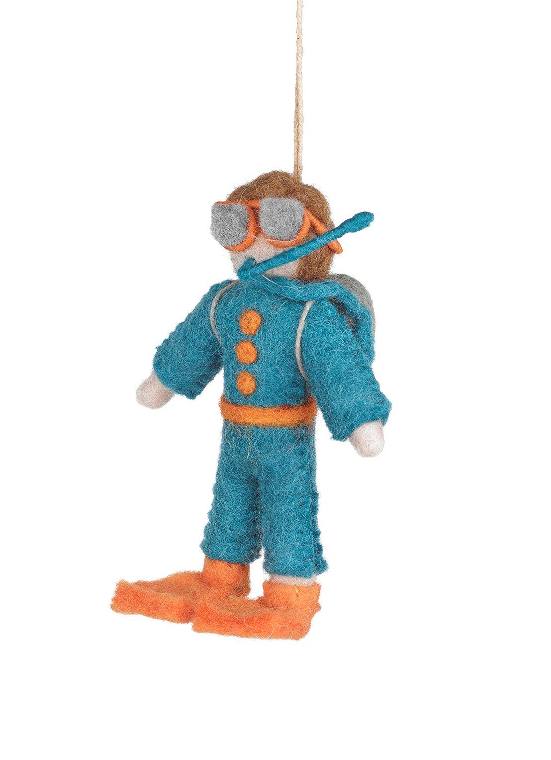 Felt So Good Scuba Steve kersthanger 10 cm - achterkant 3 blauw