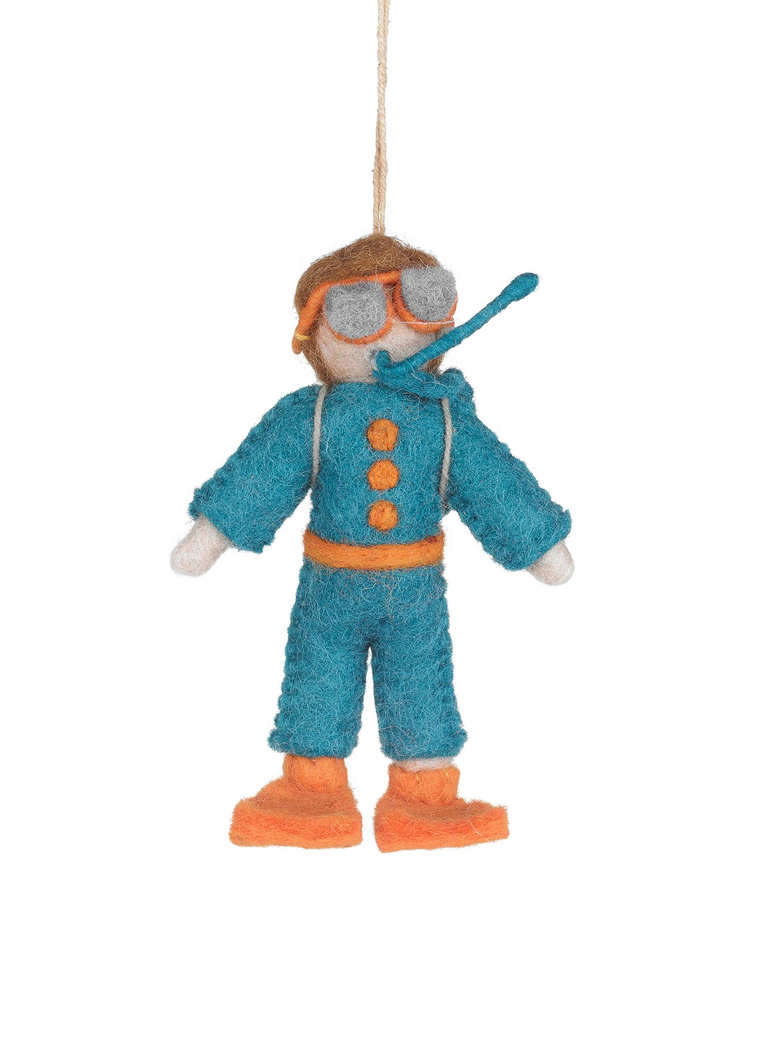 Felt So Good Scuba Steve kersthanger 10 cm - voorkant 4 blauw
