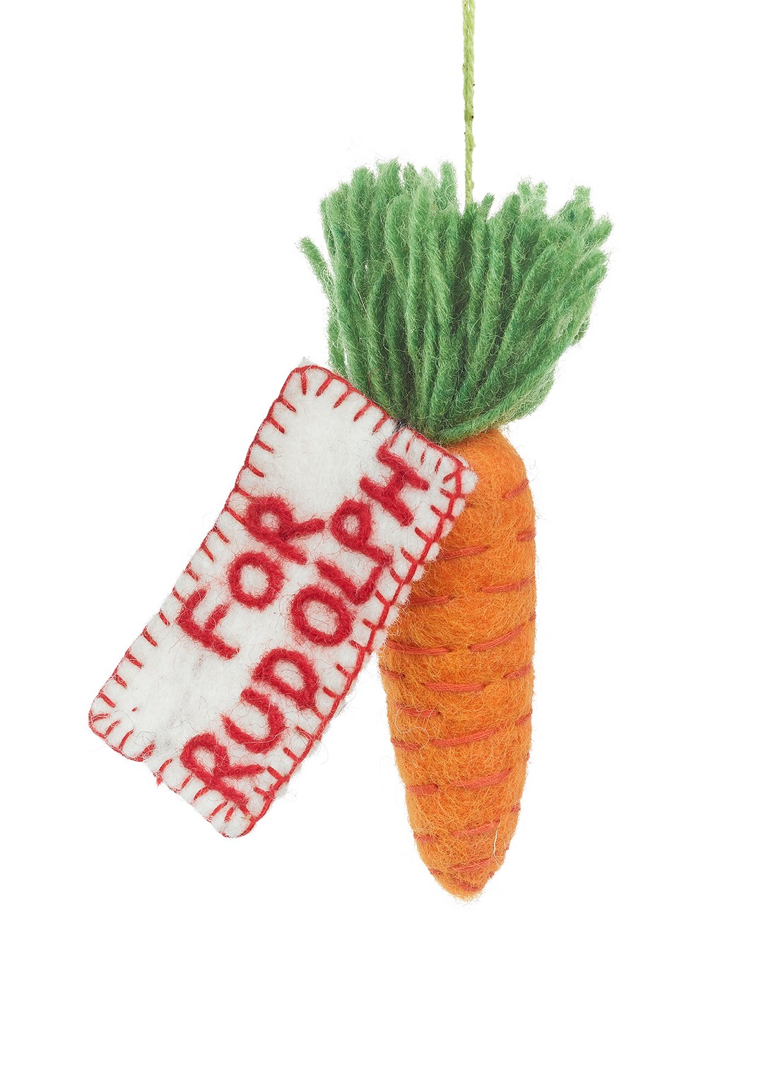 Felt So Good Snack for Rudolph kersthanger 10 cm - voorkant orange