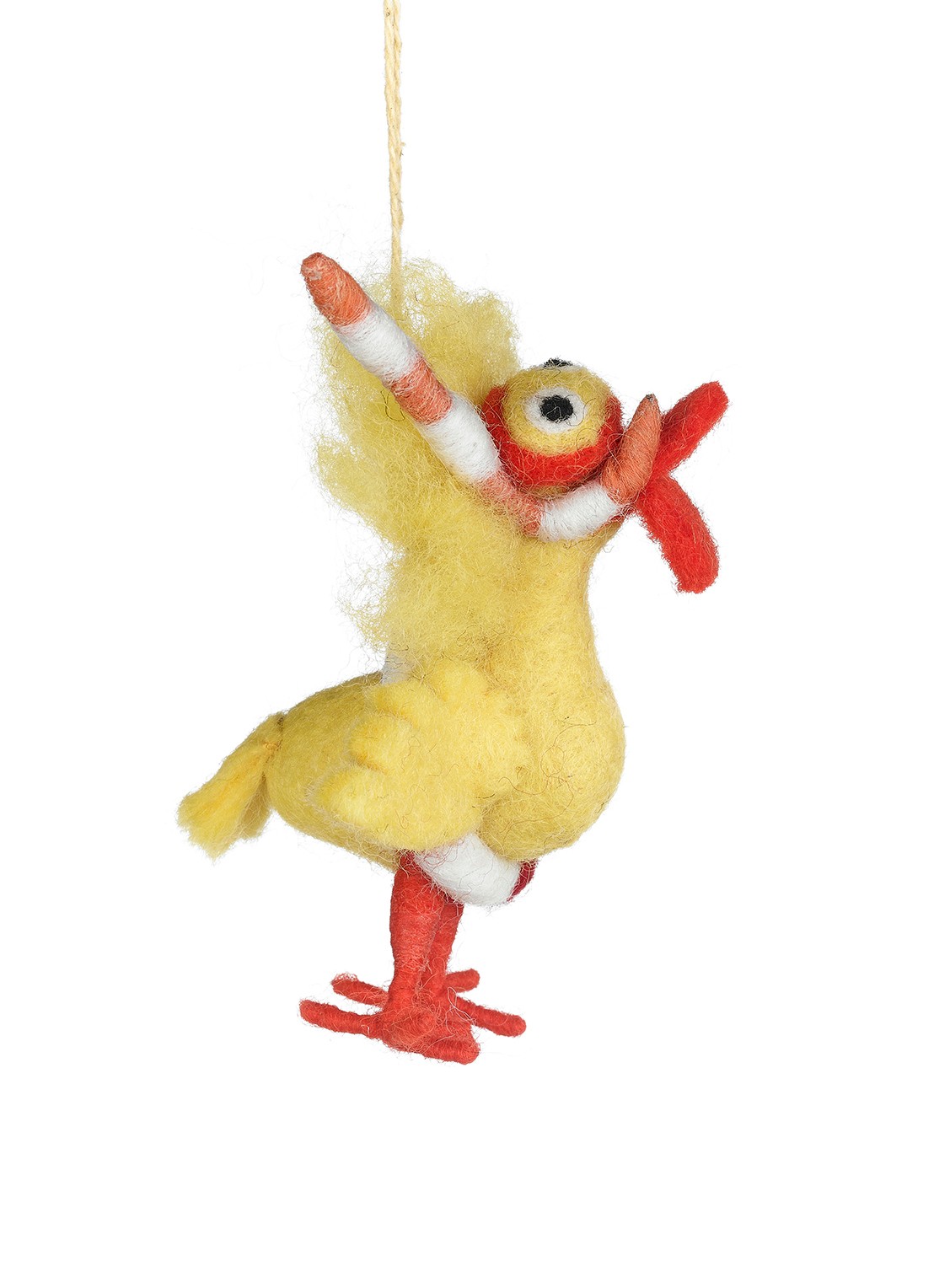 Felt So Good Snorkelling Chick kersthanger 10 cm - achterkant geel