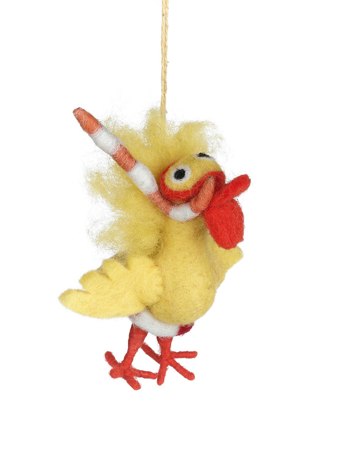 Felt So Good Snorkelling Chick kersthanger 10 cm - voorkant 2 geel