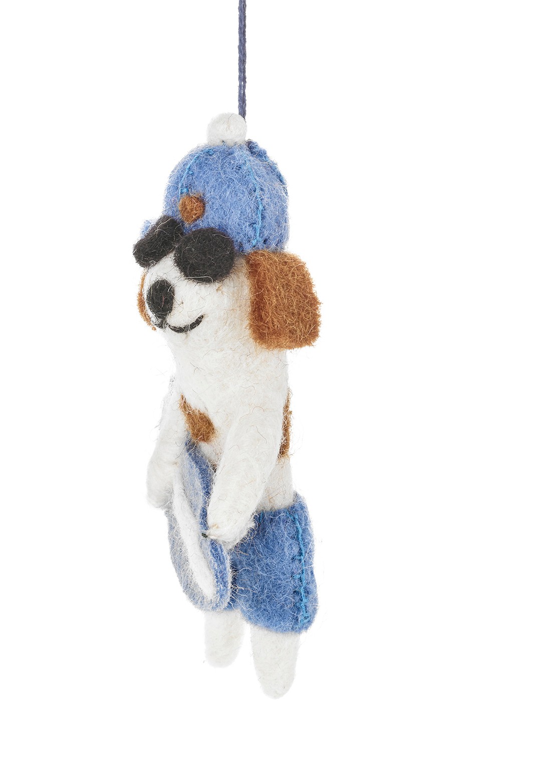 Felt So Good Waveriding Pooch kersthanger 10,5 cm - achterkant blauw