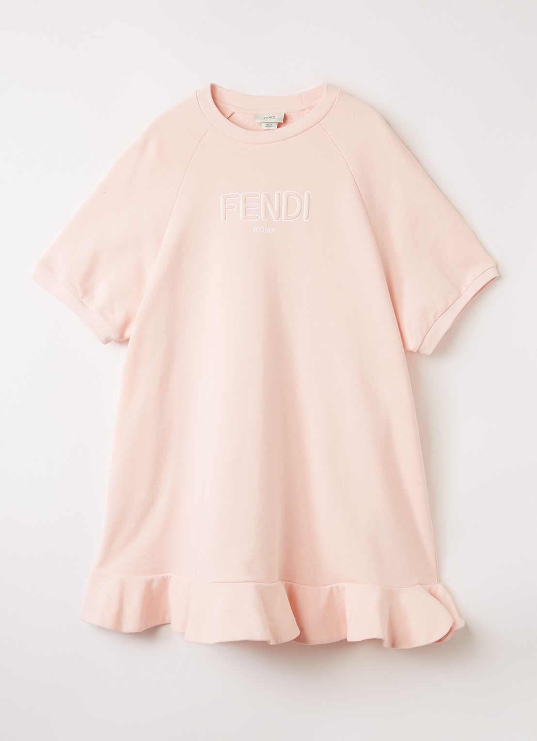 Fendi Abito jurk met 3D logo - voorkant 2 roze